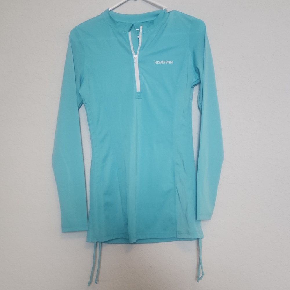 Aqua Long Sleeve Swim Coverup by Away